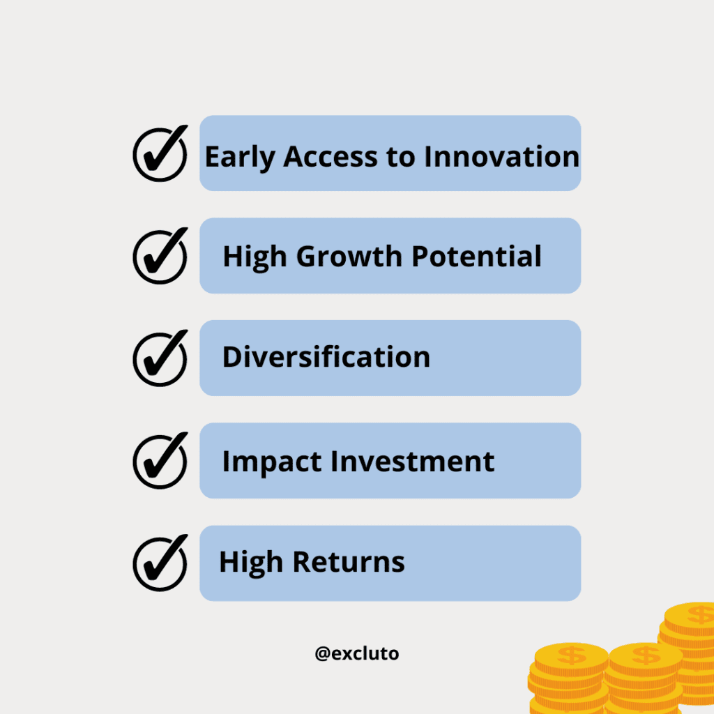 Investments in startups via venture capital